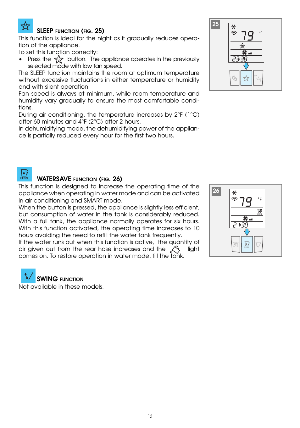 DeLonghi PAC W130E User Manual | Page 13 / 20