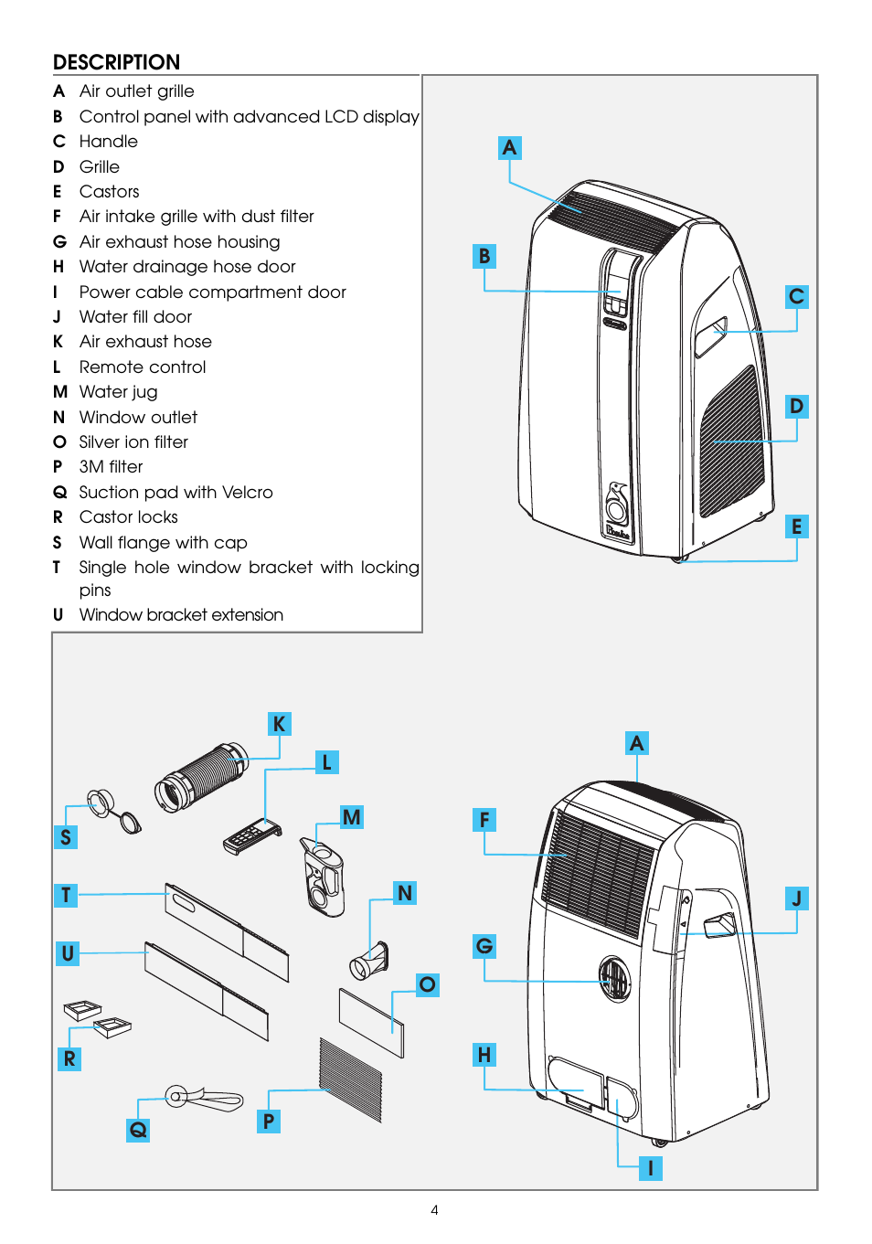 DeLonghi PAC W130E User Manual | Page 4 / 20