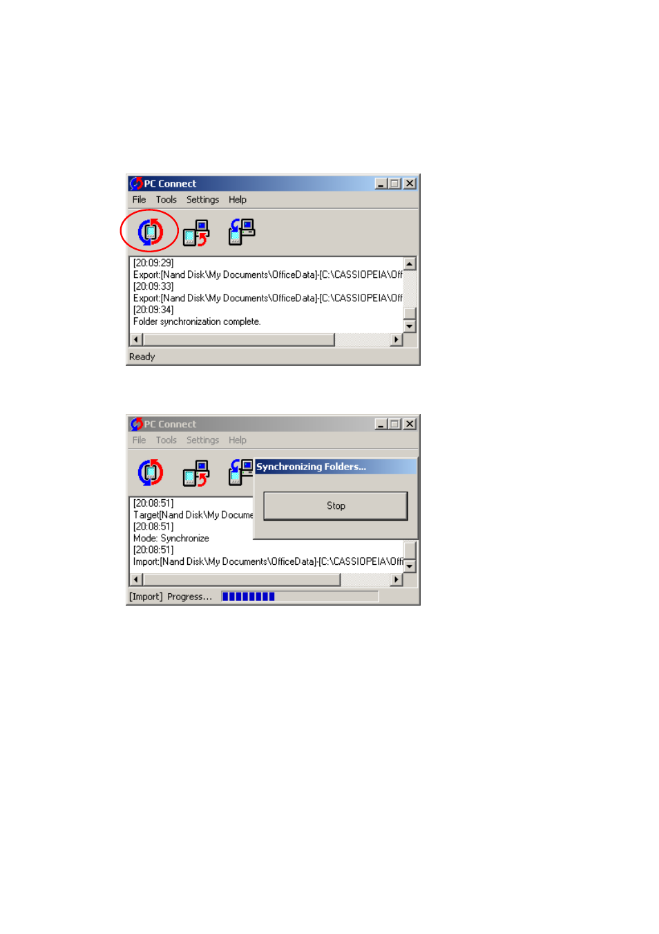 Casio BE-300 Transferring other types of data to CASSIOPEIA User Manual | Page 7 / 7