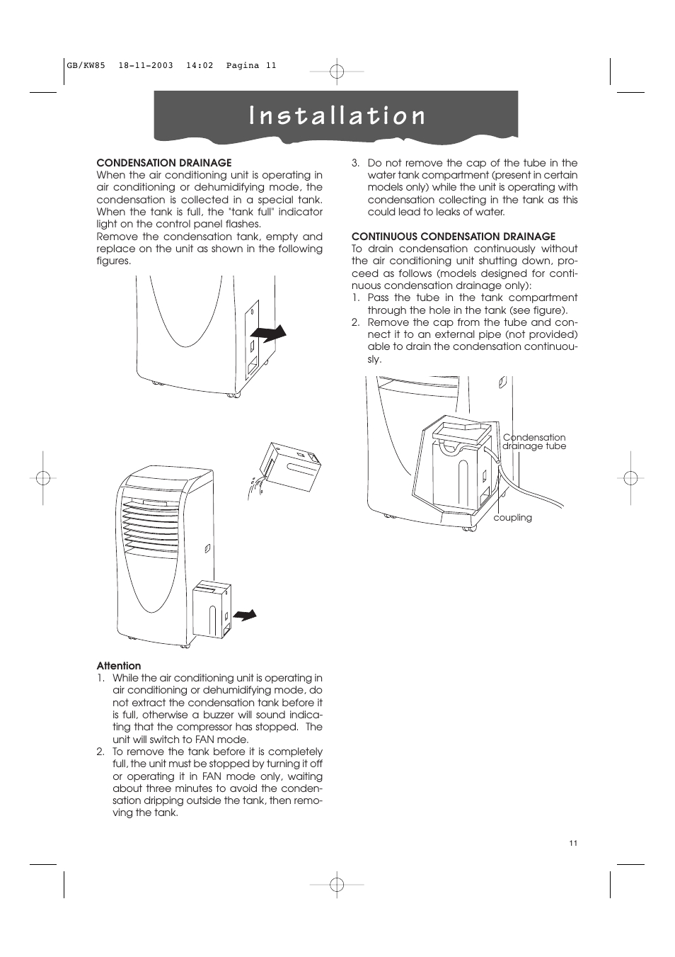 DeLonghi KW 85 User Manual | Page 11 / 14