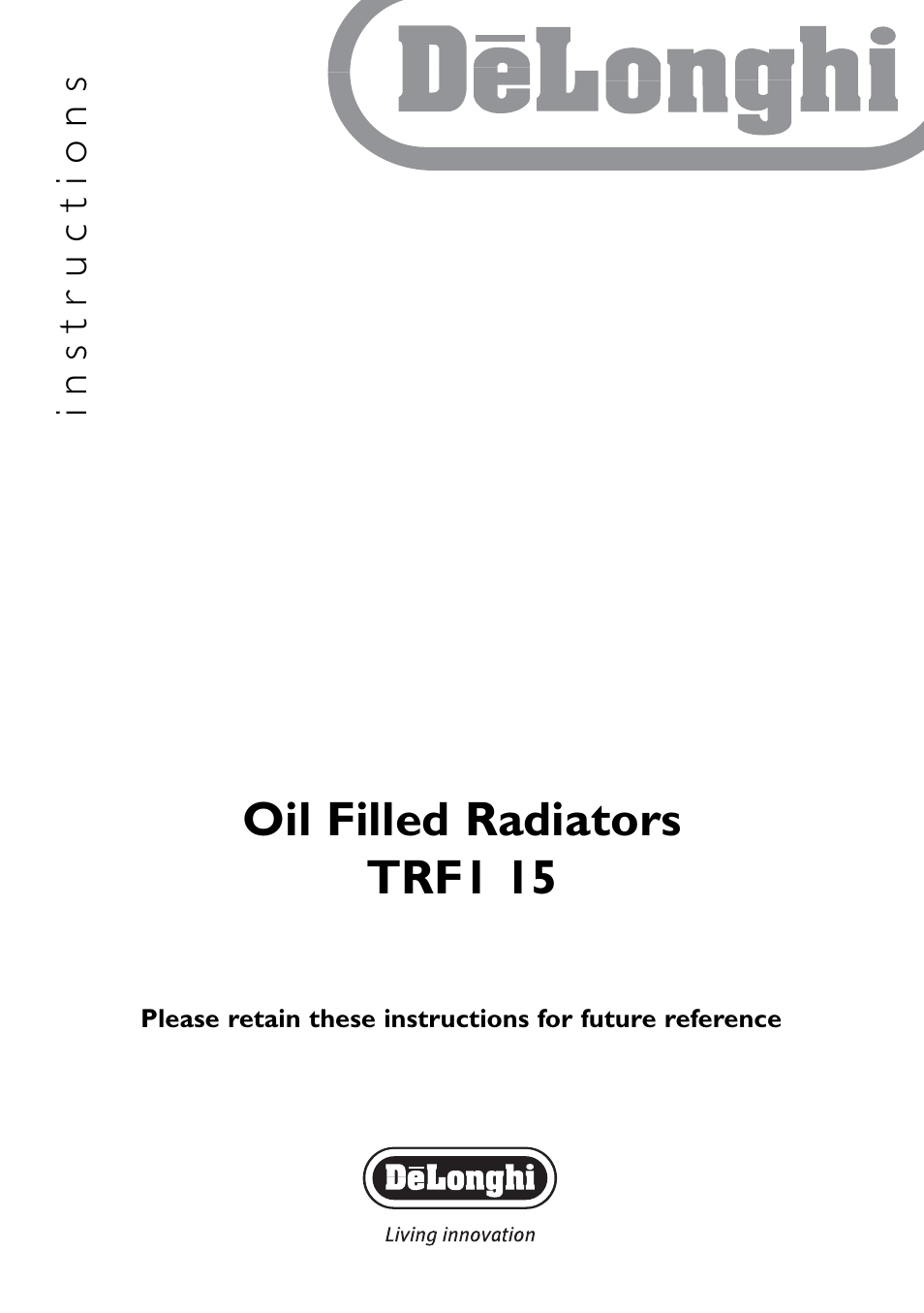 DeLonghi TRF1 15 User Manual | 6 pages