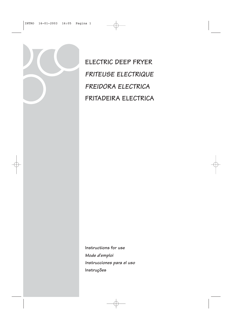 DeLonghi Electric Deep Dryer User Manual | 31 pages