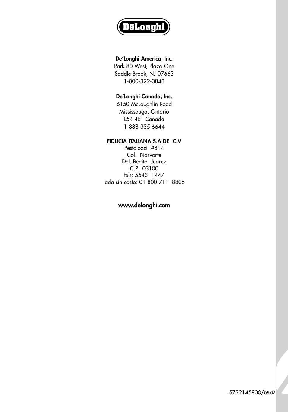 DeLonghi EC155 User Manual | Page 12 / 12
