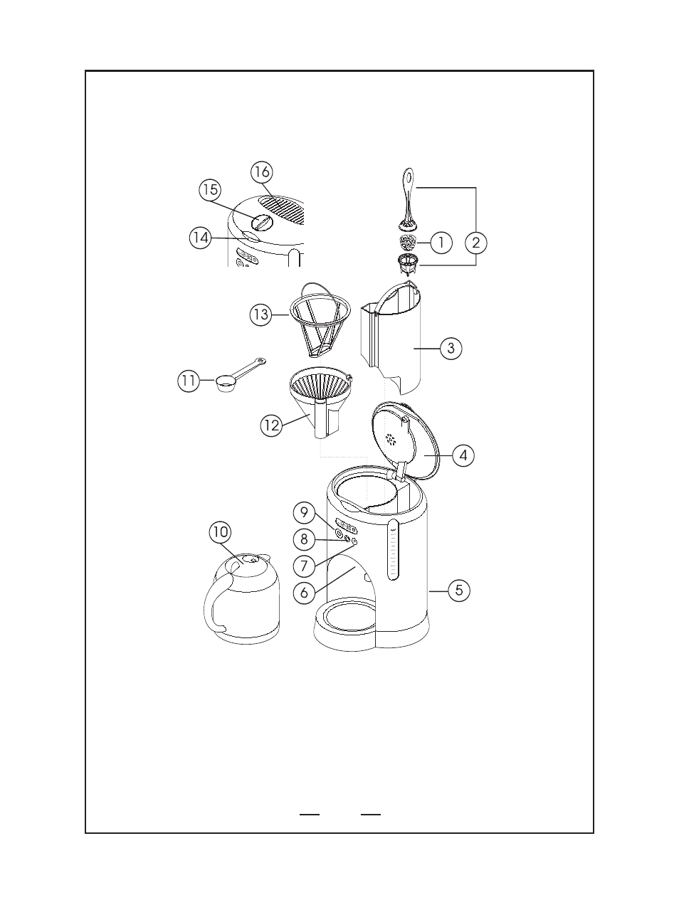 Votre cafetière figure 1 | DeLonghi DCM485 User Manual | Page 14 / 47