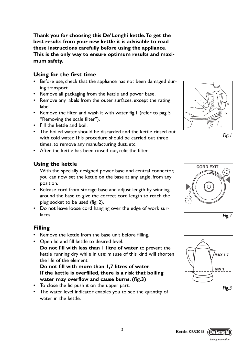 DeLonghi KBR 3015 User Manual | Page 3 / 8