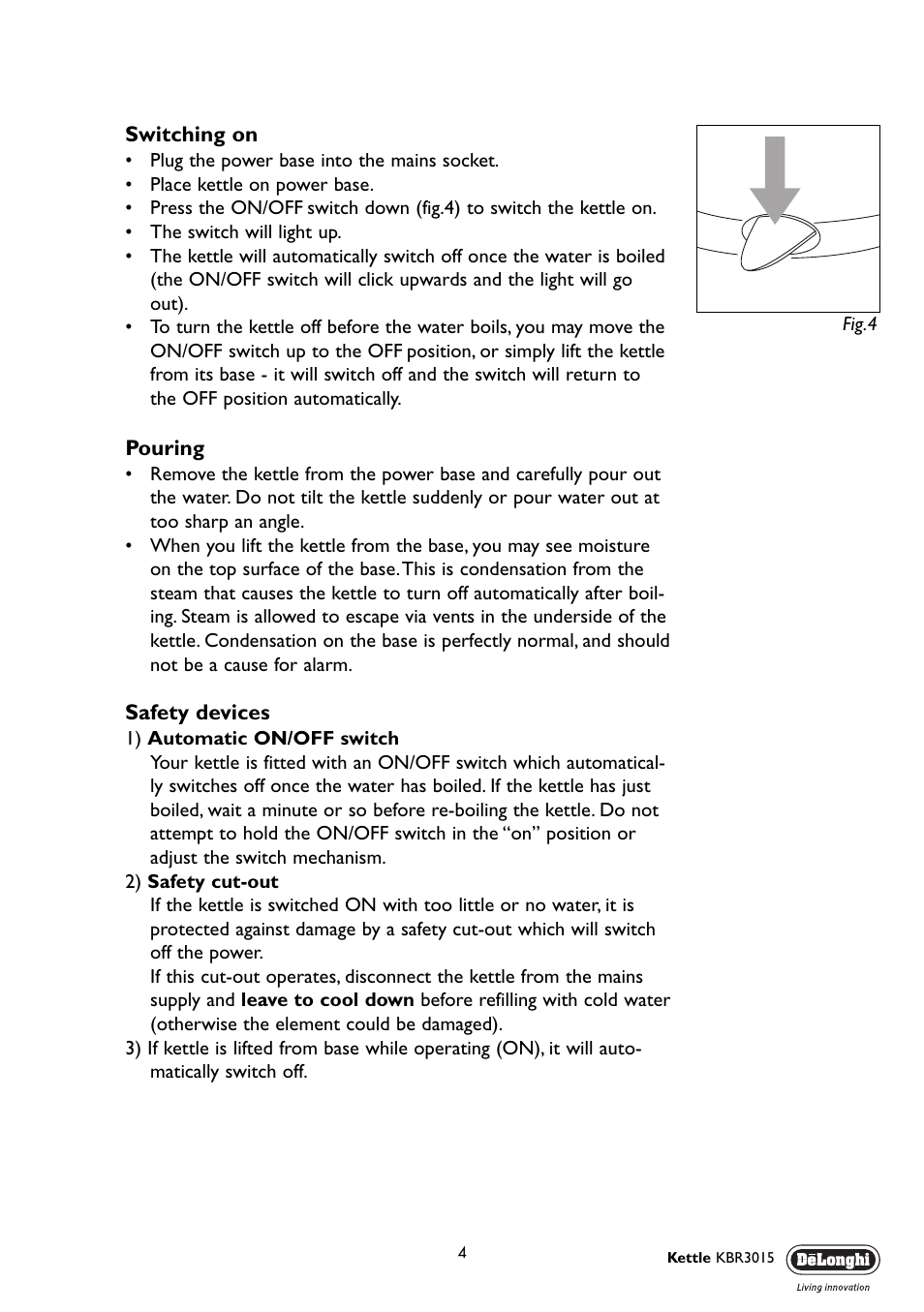 DeLonghi KBR 3015 User Manual | Page 4 / 8