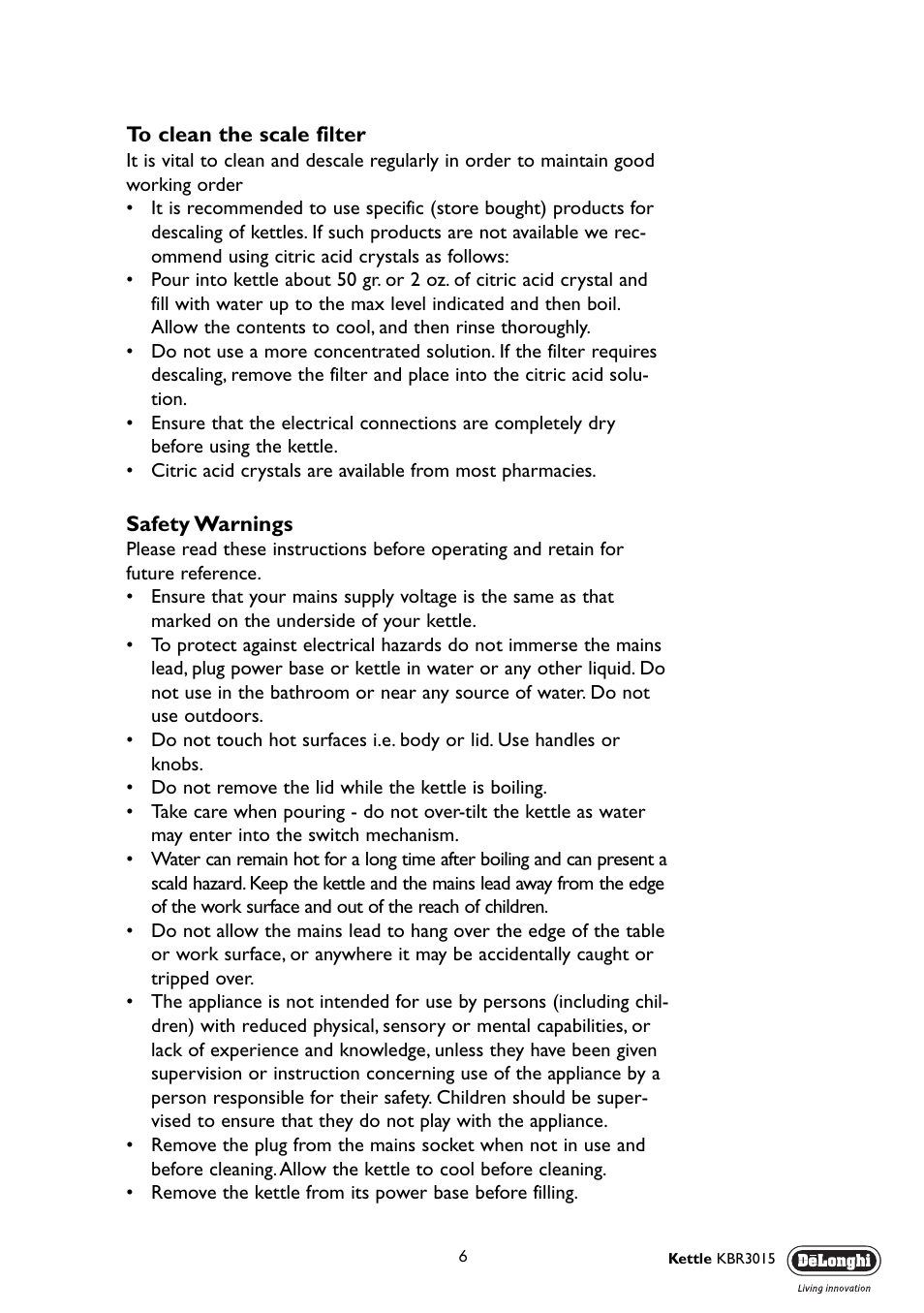 DeLonghi KBR 3015 User Manual | Page 6 / 8