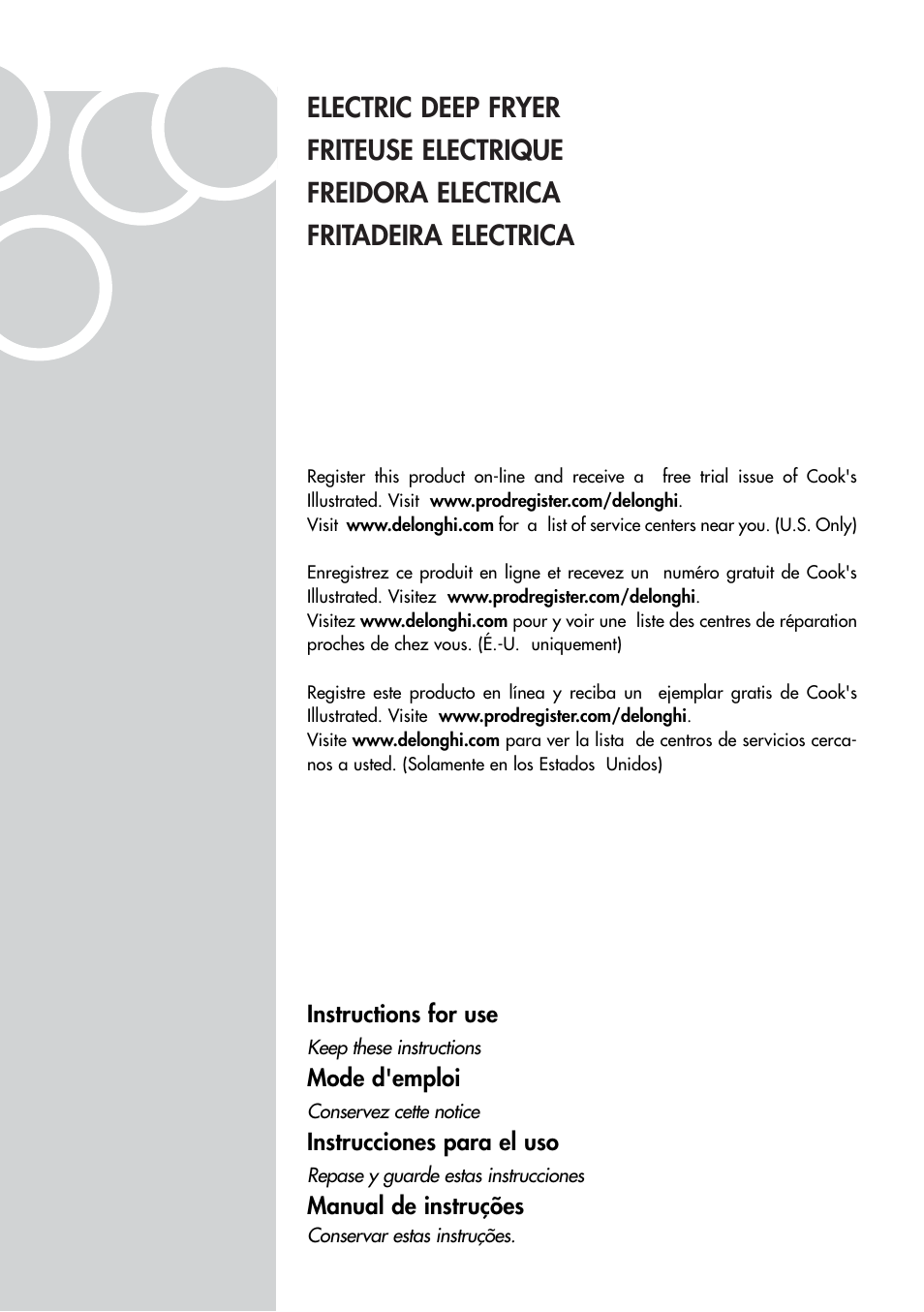 DeLonghi D895UX User Manual | 12 pages