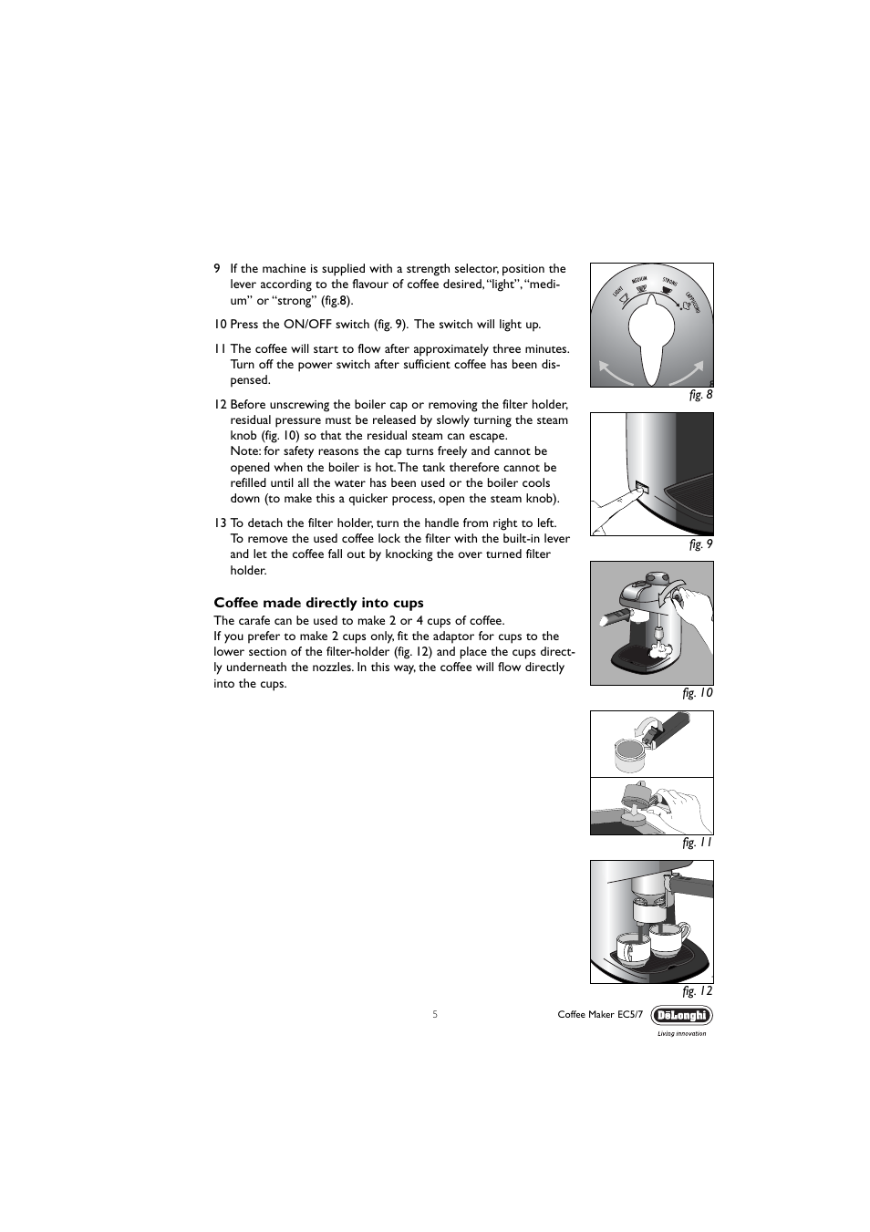 DeLonghi EC5 User Manual | Page 5 / 11