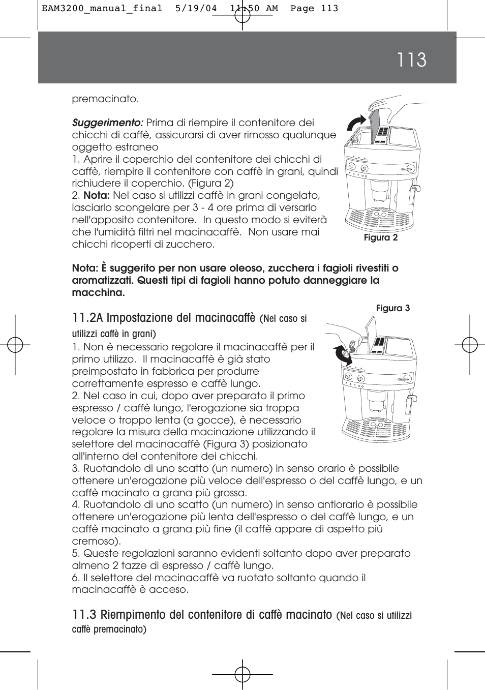 DeLonghi EAM3200 User Manual | Page 113 / 136