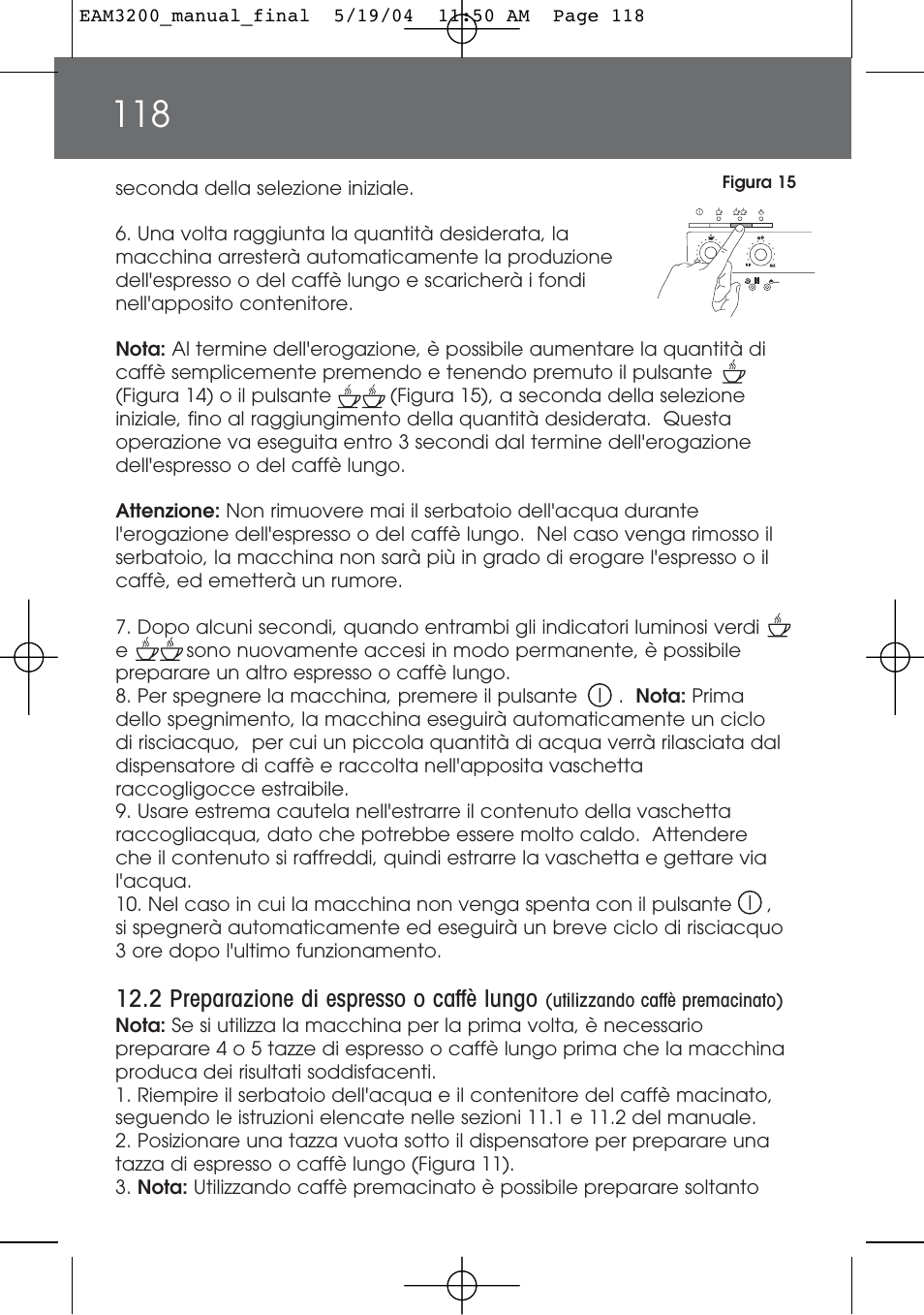 DeLonghi EAM3200 User Manual | Page 118 / 136