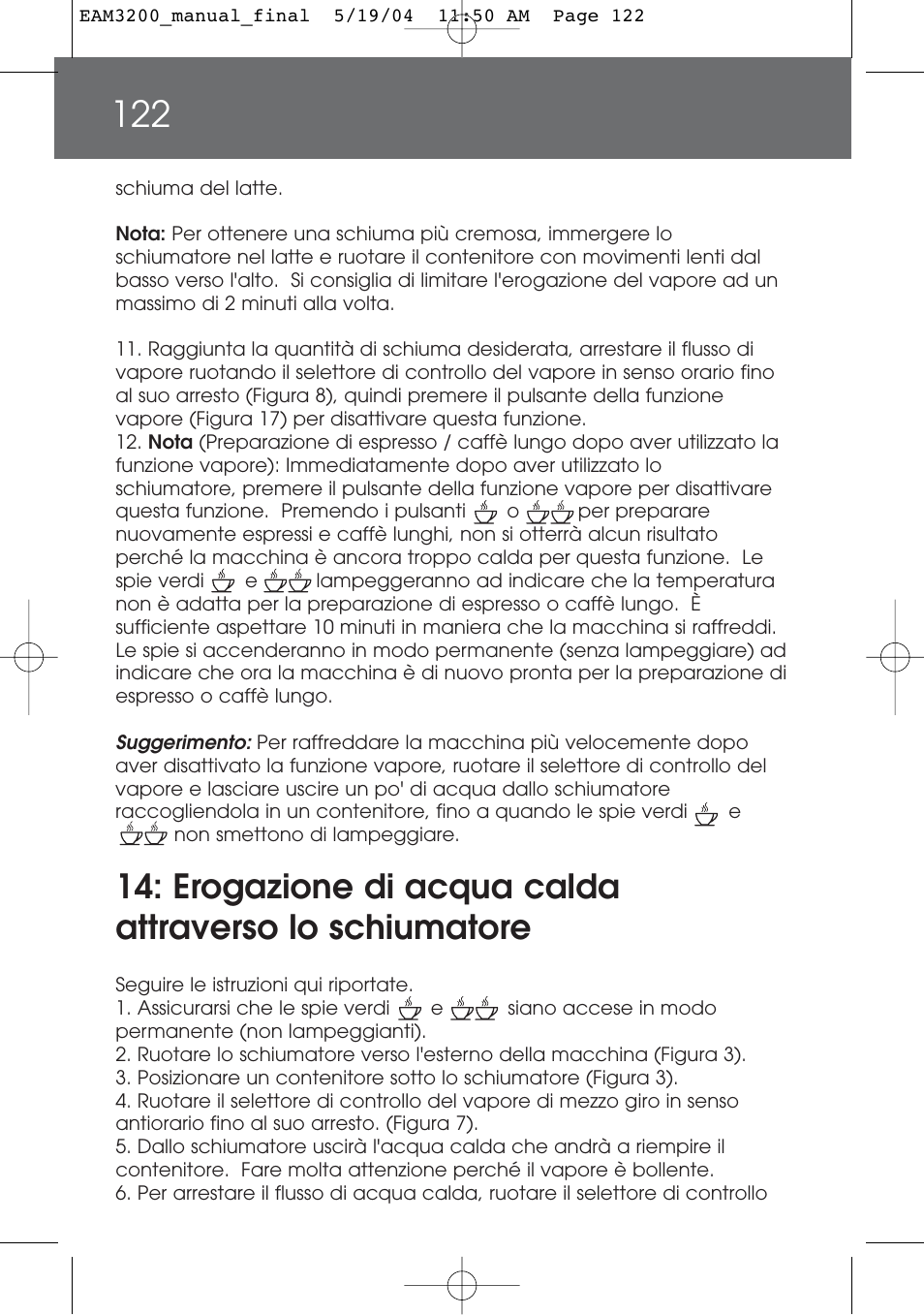 DeLonghi EAM3200 User Manual | Page 122 / 136