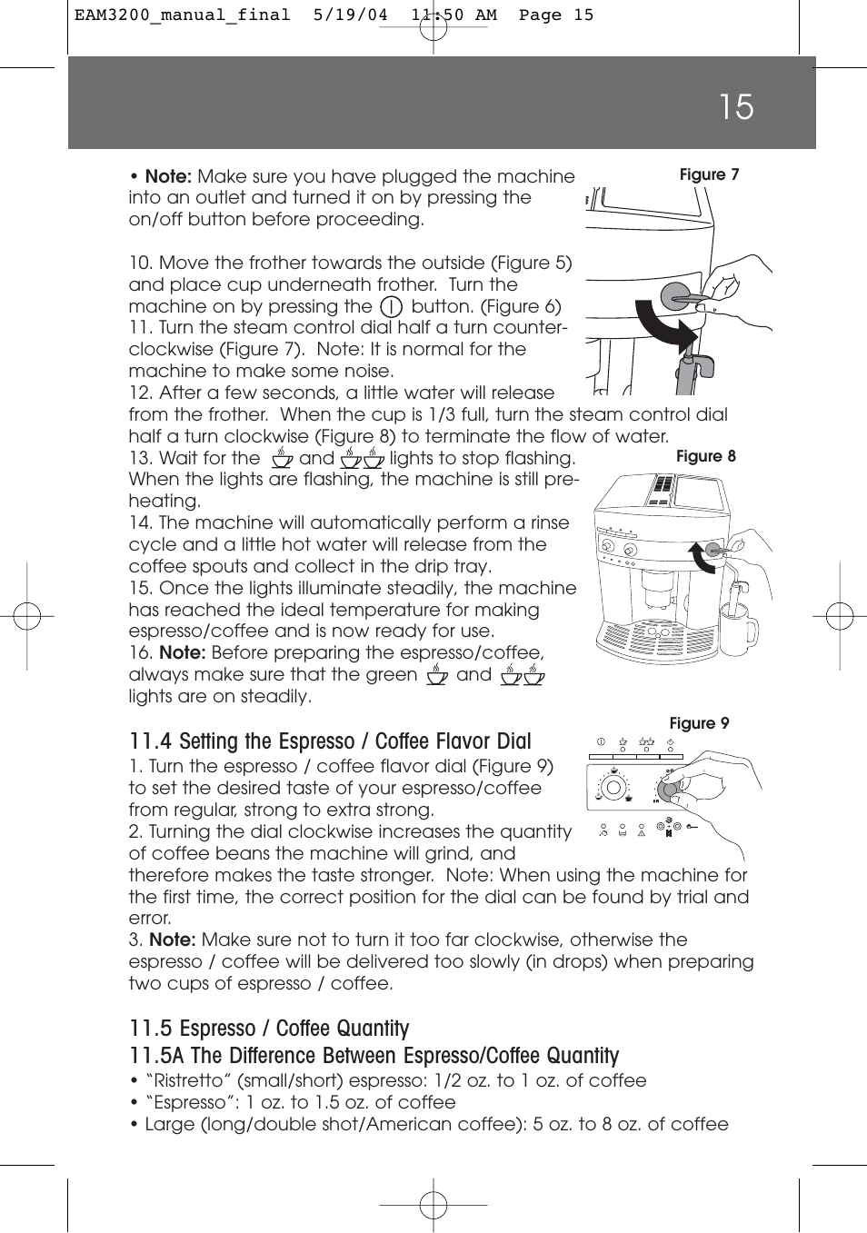 DeLonghi EAM3200 User Manual | Page 15 / 136