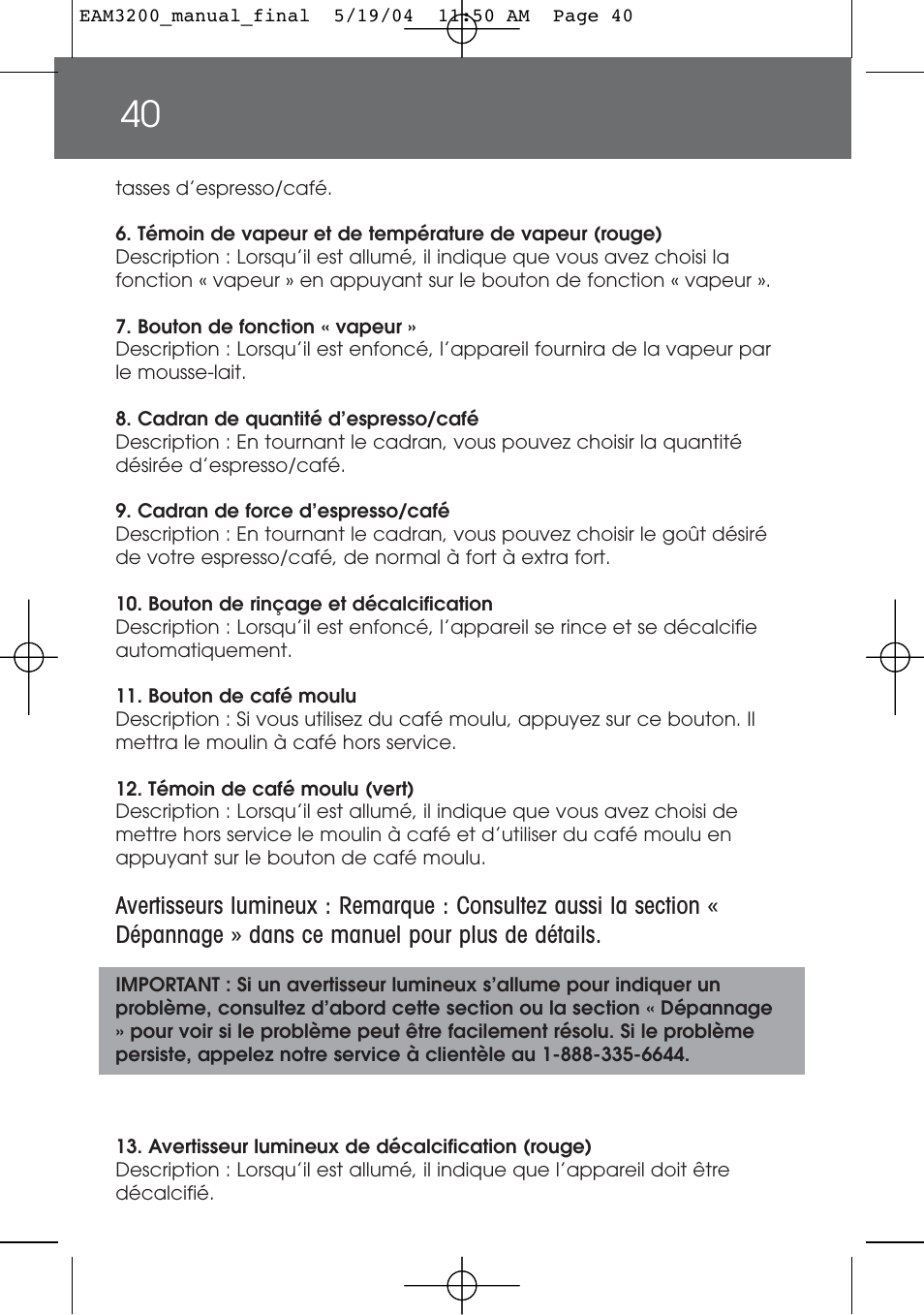 DeLonghi EAM3200 User Manual | Page 40 / 136