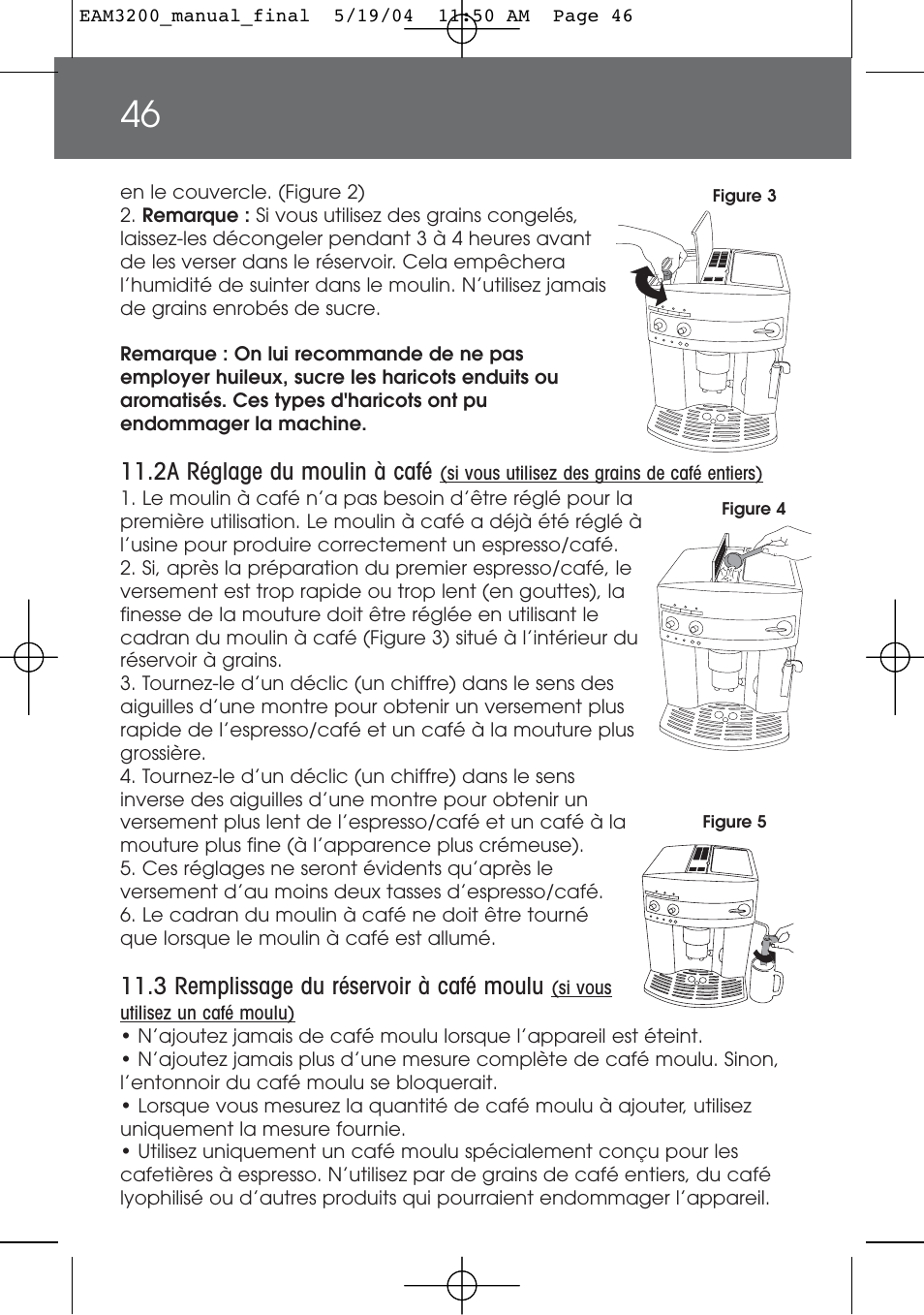DeLonghi EAM3200 User Manual | Page 46 / 136