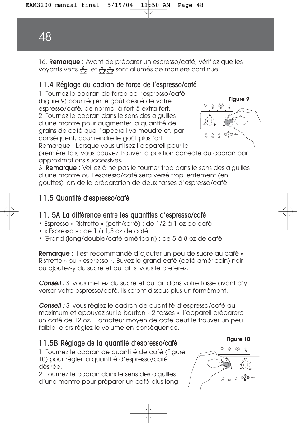 DeLonghi EAM3200 User Manual | Page 48 / 136