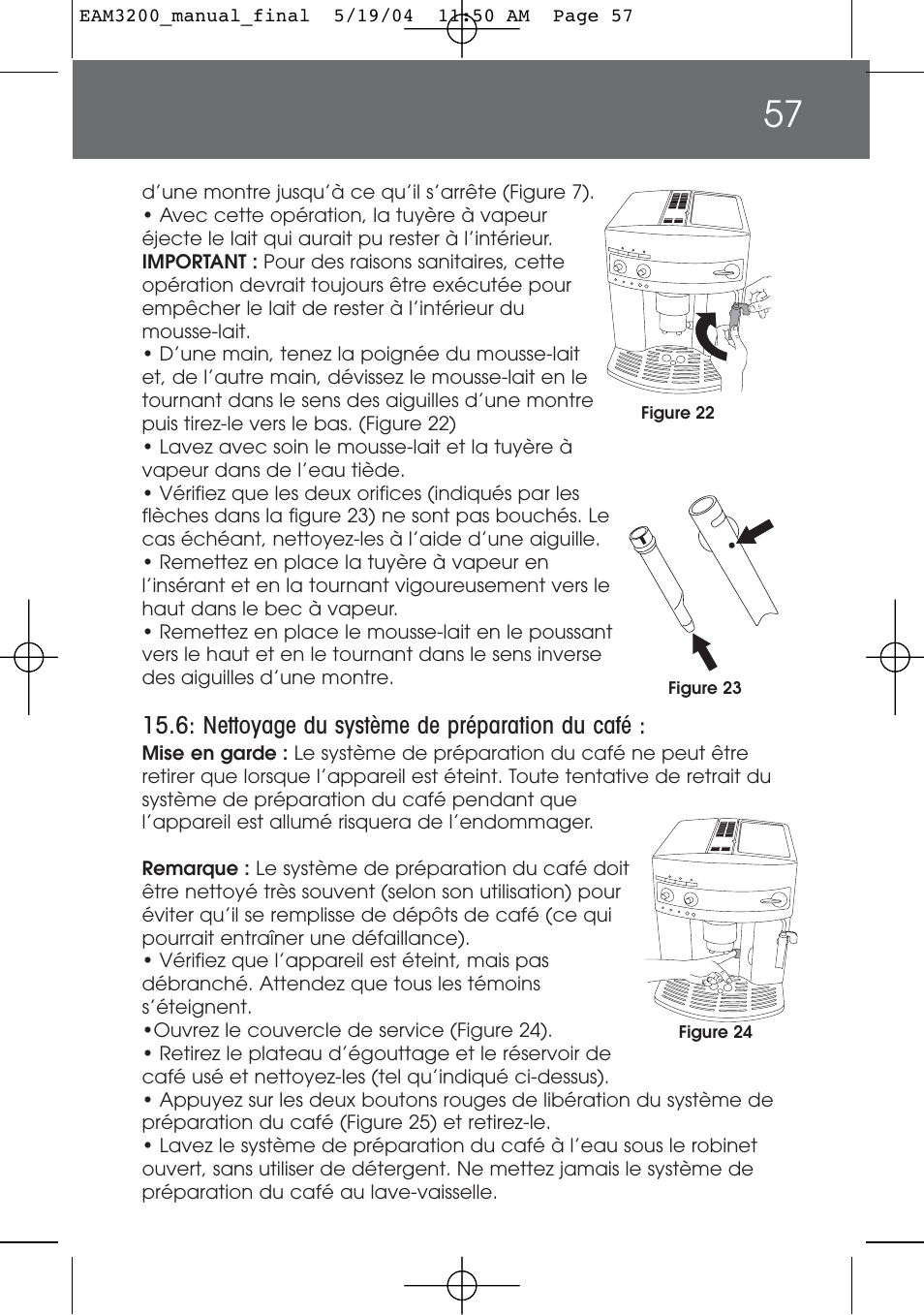 DeLonghi EAM3200 User Manual | Page 57 / 136