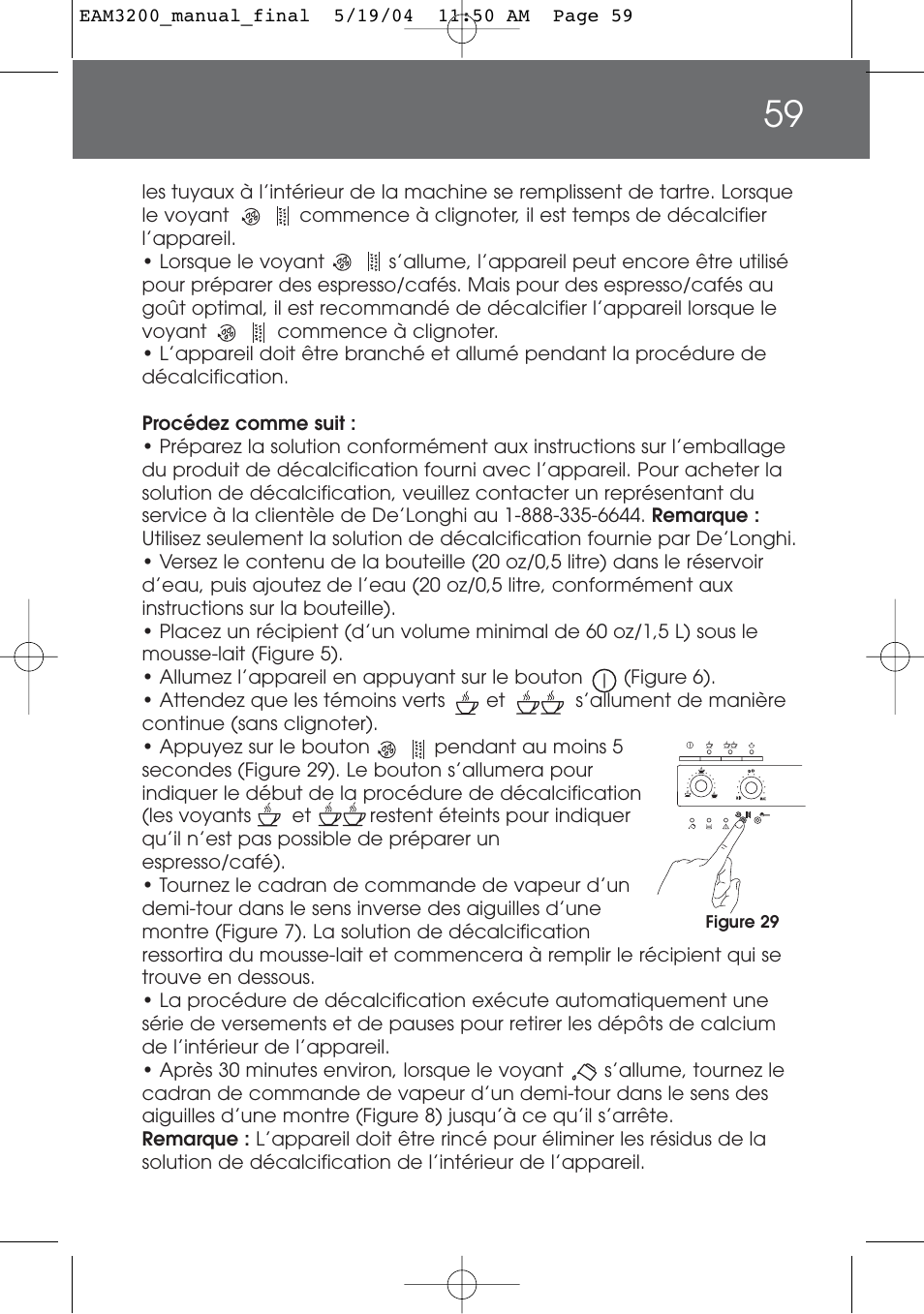 DeLonghi EAM3200 User Manual | Page 59 / 136