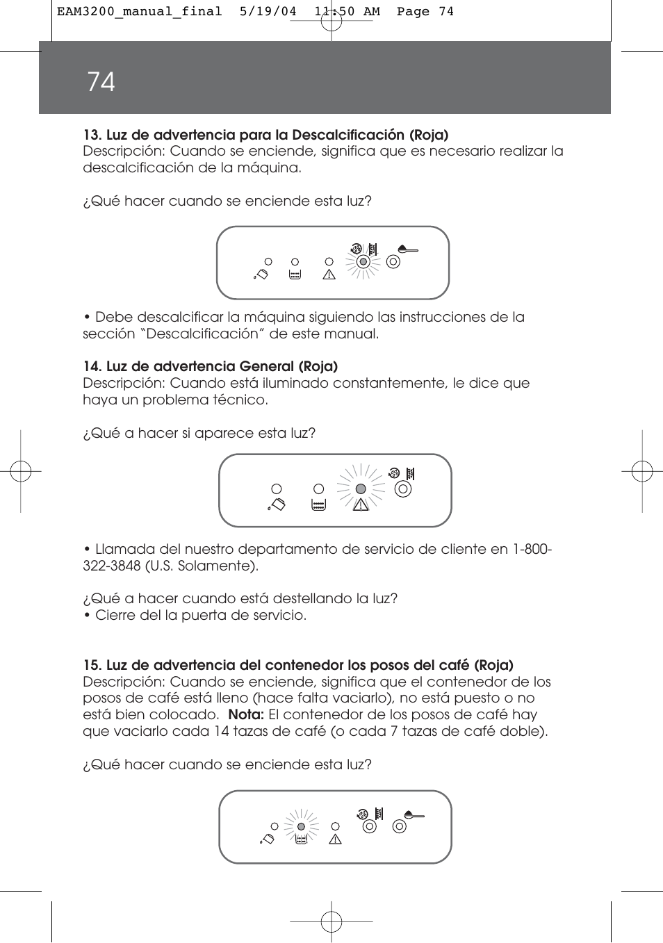 DeLonghi EAM3200 User Manual | Page 74 / 136