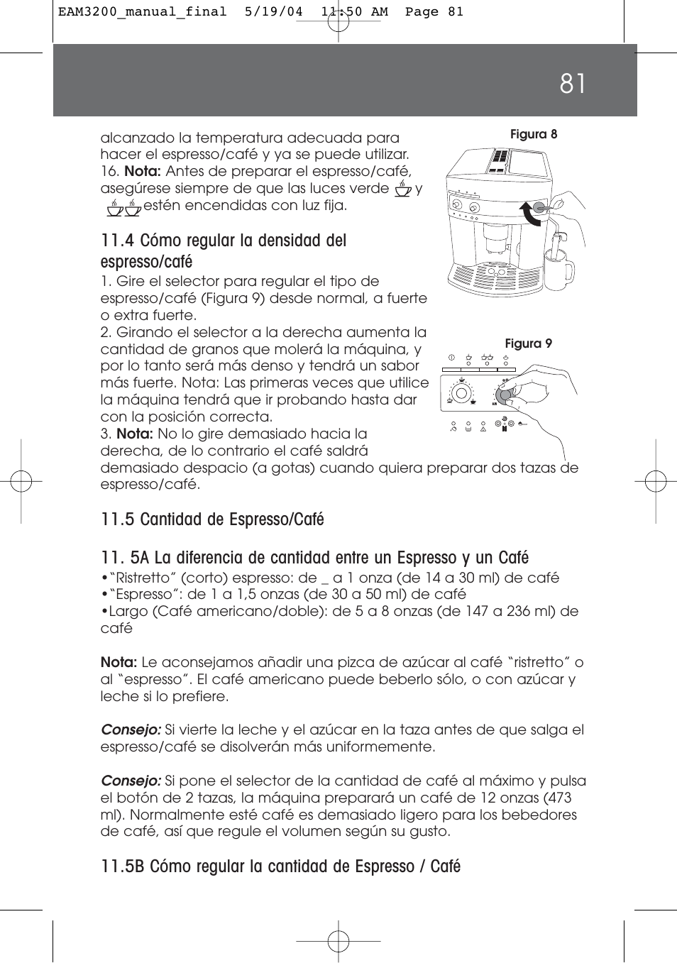 DeLonghi EAM3200 User Manual | Page 81 / 136