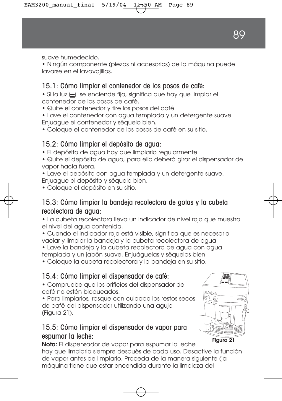 DeLonghi EAM3200 User Manual | Page 89 / 136