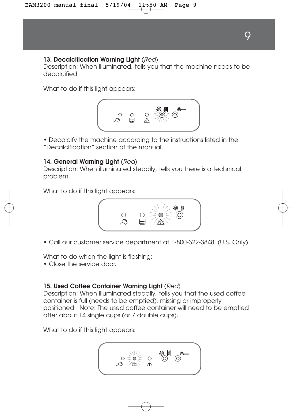 DeLonghi EAM3200 User Manual | Page 9 / 136