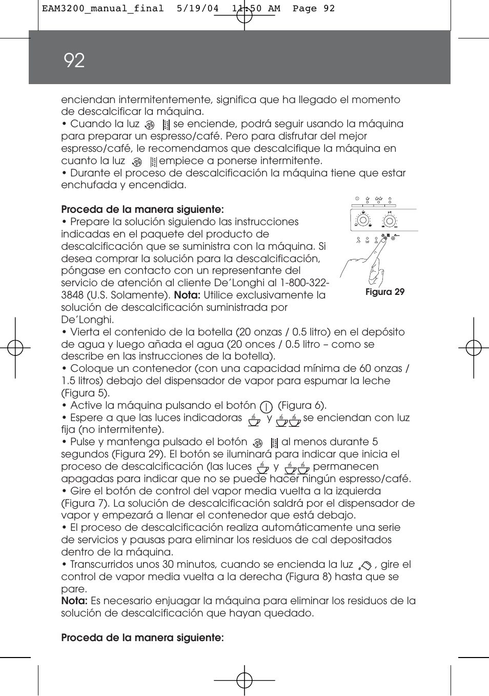 DeLonghi EAM3200 User Manual | Page 92 / 136