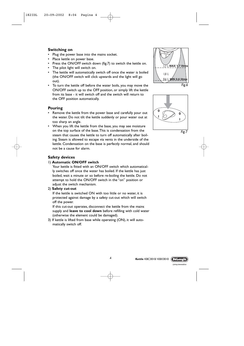 DeLonghi KBC3010 User Manual | Page 4 / 8