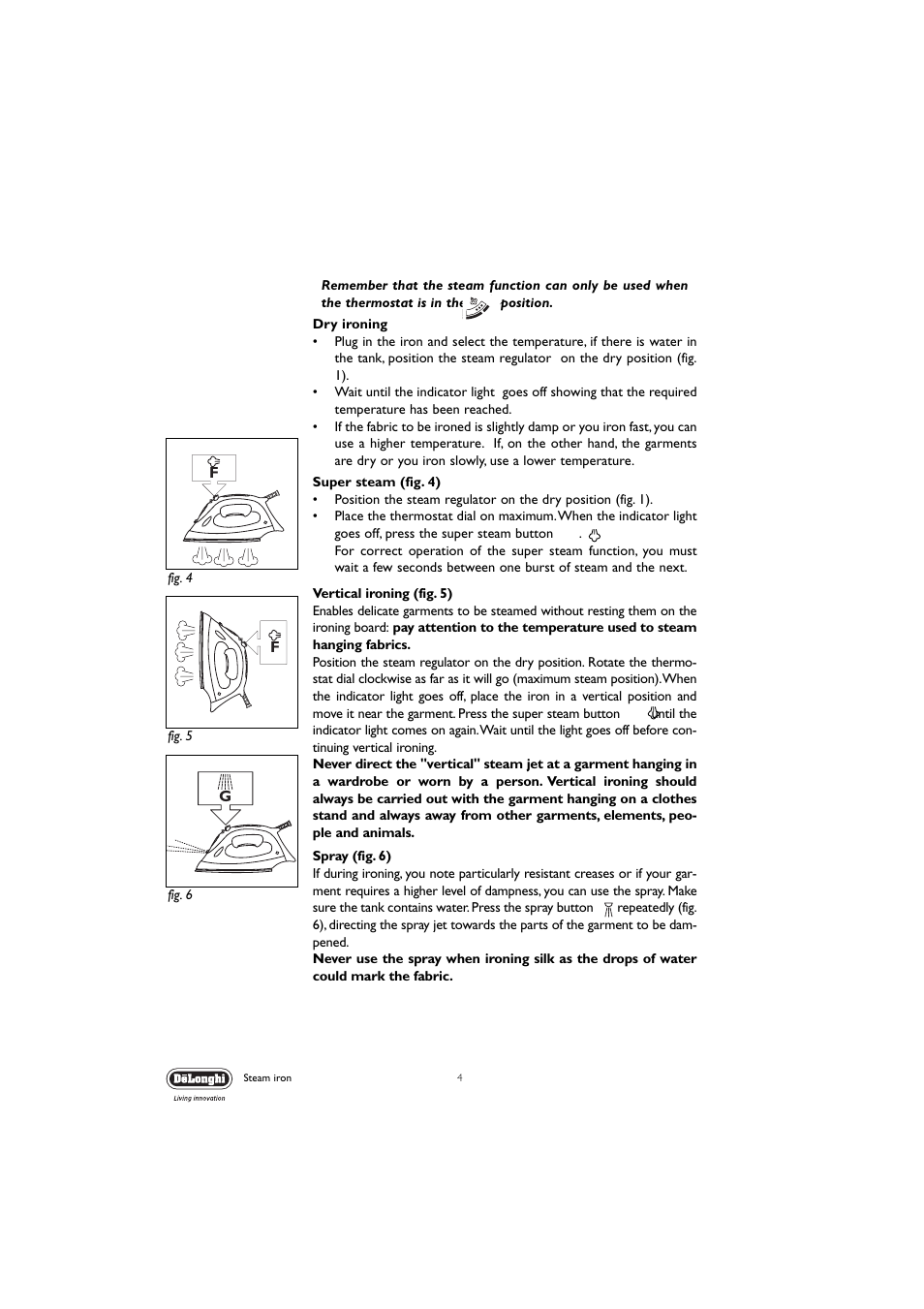 DeLonghi FHX3 User Manual | Page 4 / 8