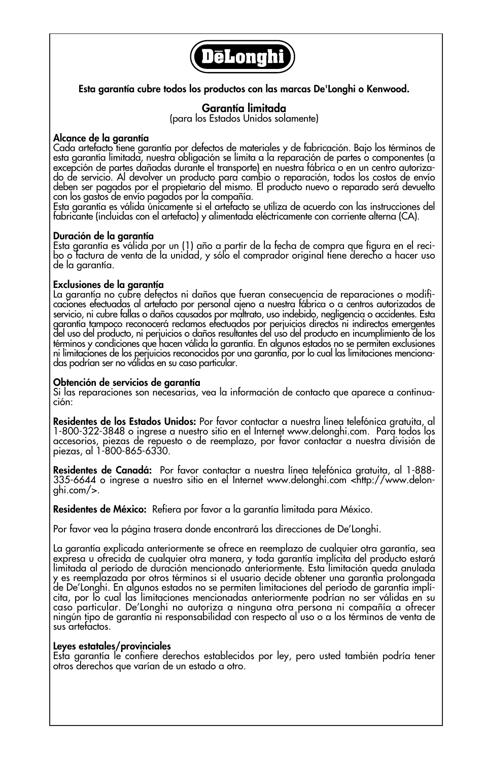 DeLonghi EW0715W User Manual | Page 11 / 23