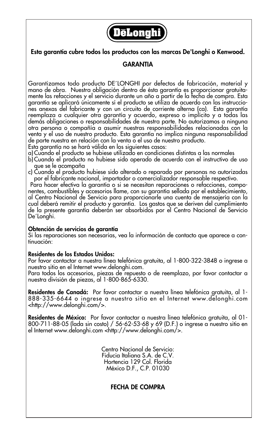 DeLonghi EW0715W User Manual | Page 12 / 23
