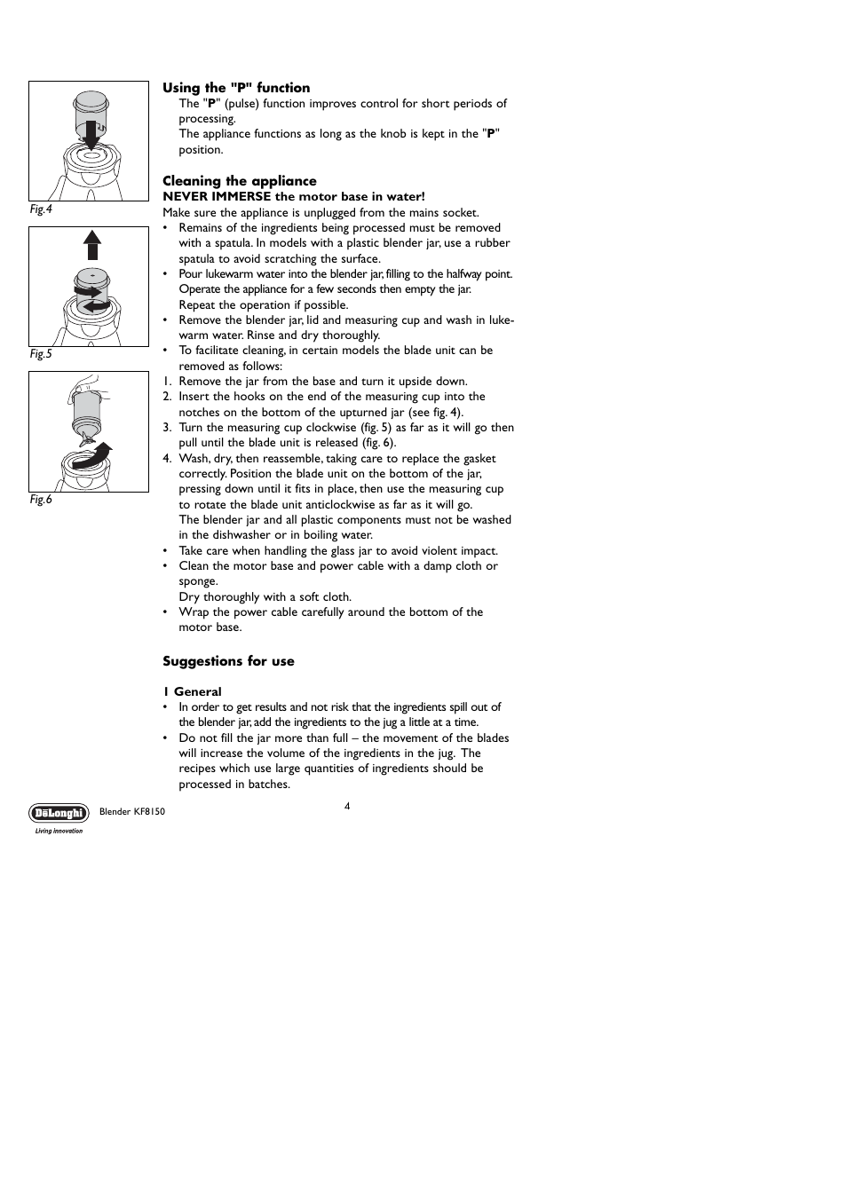 DeLonghi KF8150M User Manual | Page 4 / 11