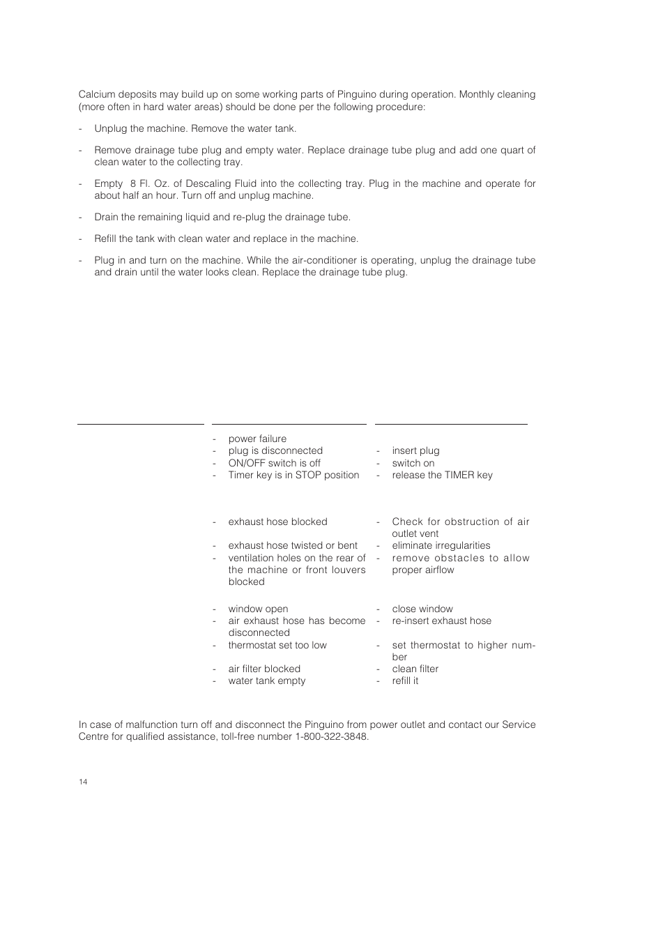DeLonghi Pinguino PAC 250 U User Manual | Page 14 / 15