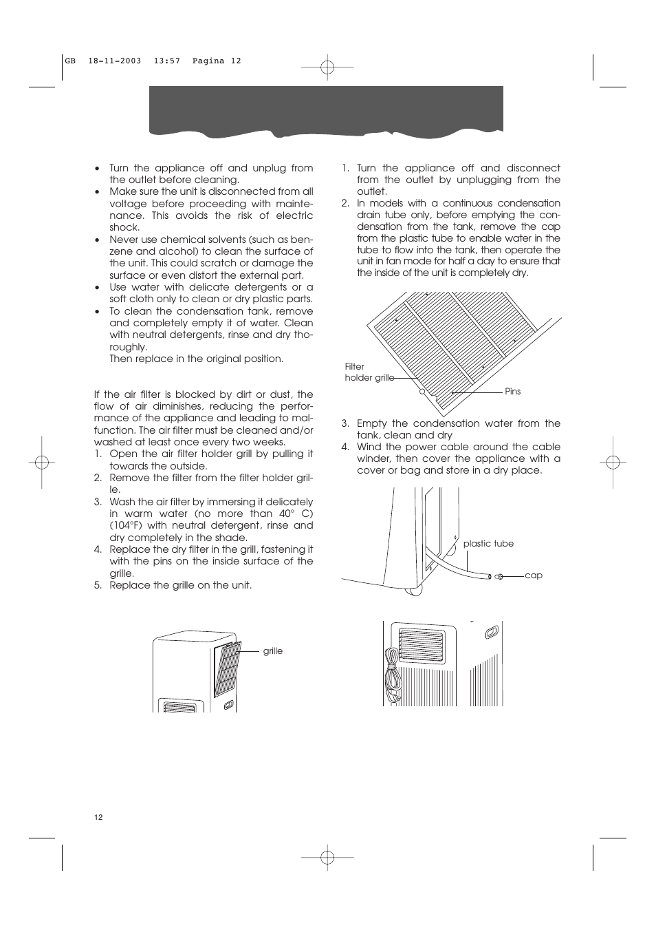 DeLonghi CF 210 User Manual | Page 12 / 14