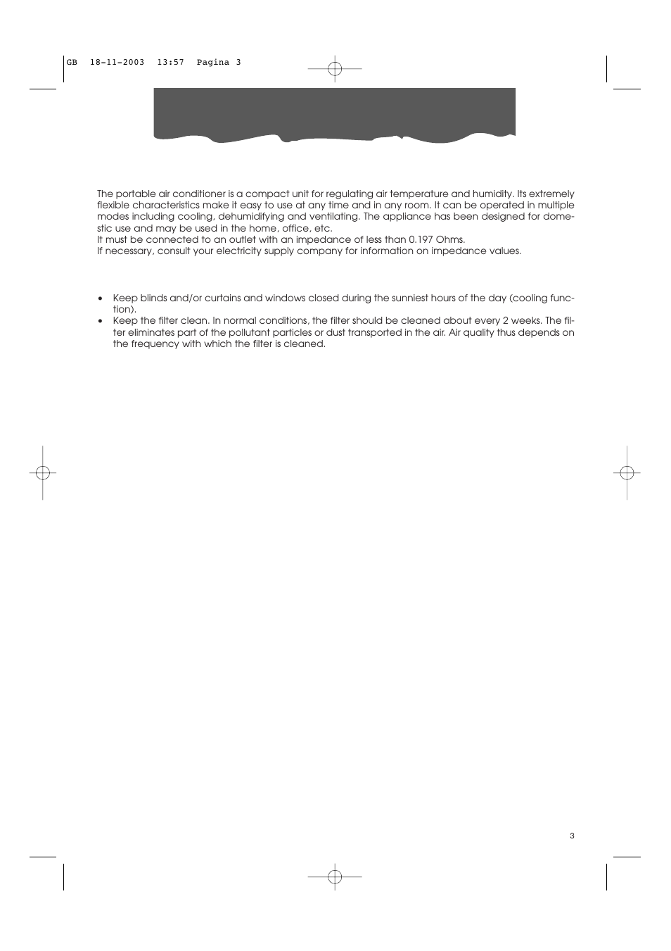 Introduction | DeLonghi CF 210 User Manual | Page 3 / 14