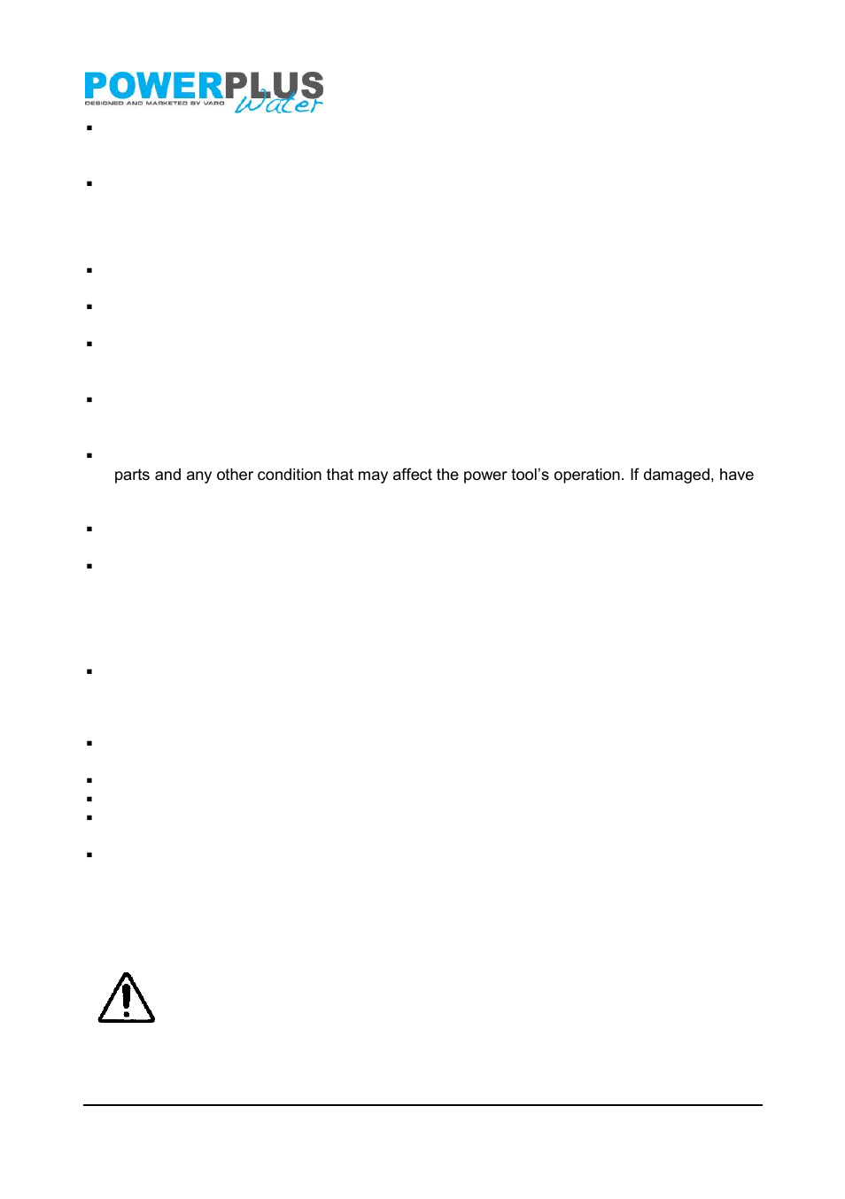 Power tool use and care, Service, Specific safety warnings | 5 specific safety warnings | Powerplus POW67935 PRESSURE PUMP 1000W 20L EN User Manual | Page 4 / 11