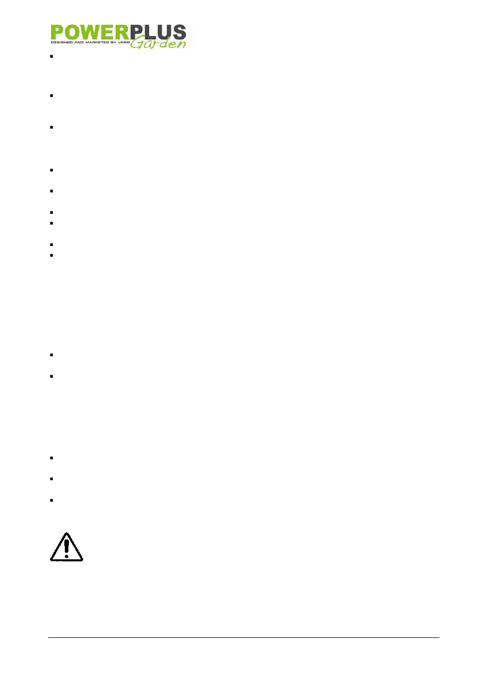 Additional safety warnings for fuel handling, Vibration and noise reduction, Emergency | Residual risks | Powerplus POW6128 HEDGE TRIMMER 22.5CC 600MM EN User Manual | Page 7 / 15