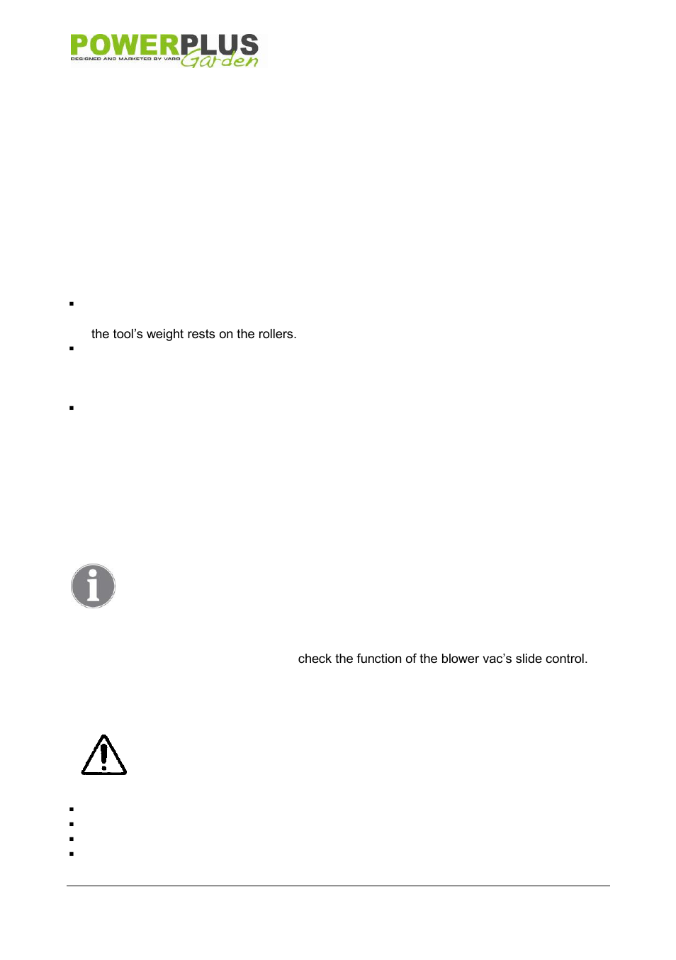 Operation, Steps prior to operation, Switching on/off | Use/operation, Switching operating mode (fig 4), Leaf bag (fig 5), Cleaning and maintenance, Cleaning | Powerplus POW63171 LEAF BLOWER/VACUUM 3000W EN User Manual | Page 6 / 9