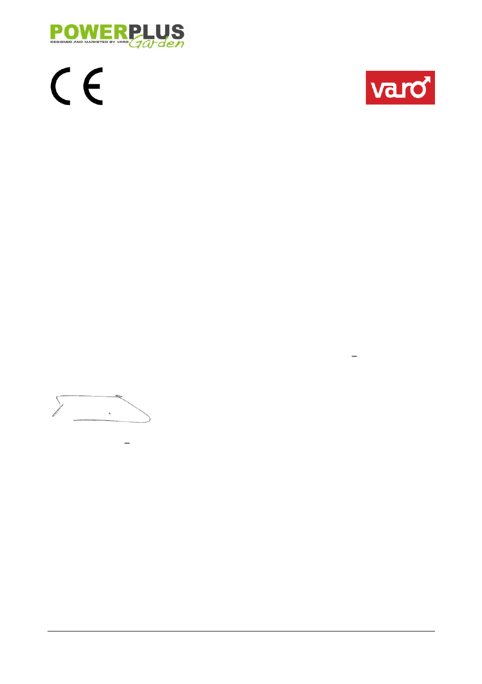 Declaration of conformity | Powerplus POW63171 LEAF BLOWER/VACUUM 3000W EN User Manual | Page 9 / 9