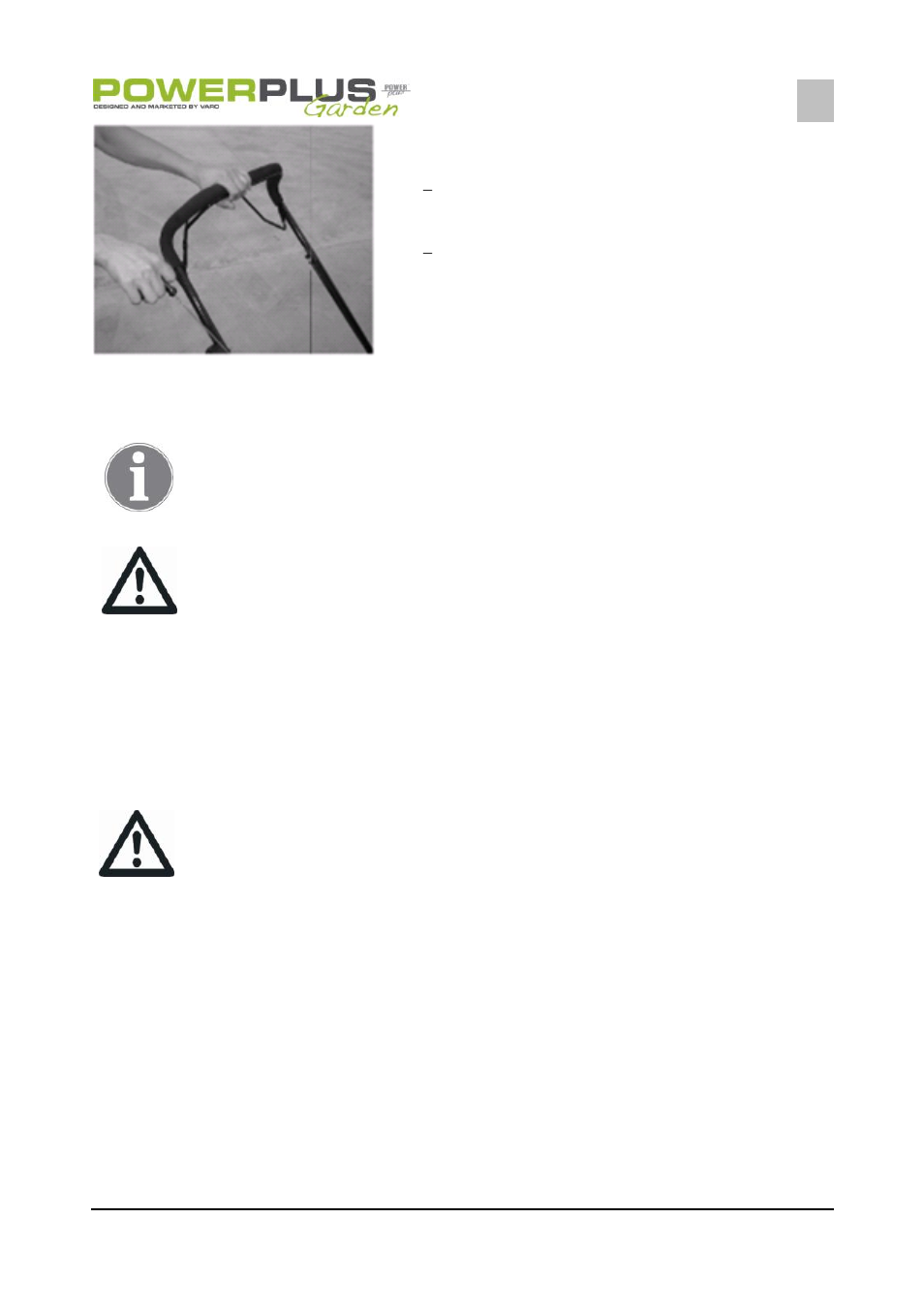 Operation procedures, To stop engine, Connection for auto move | For the best results when mulching, Pow637 | Powerplus POW63753 LAWNMOWER 118CC 400MM EN User Manual | Page 10 / 18