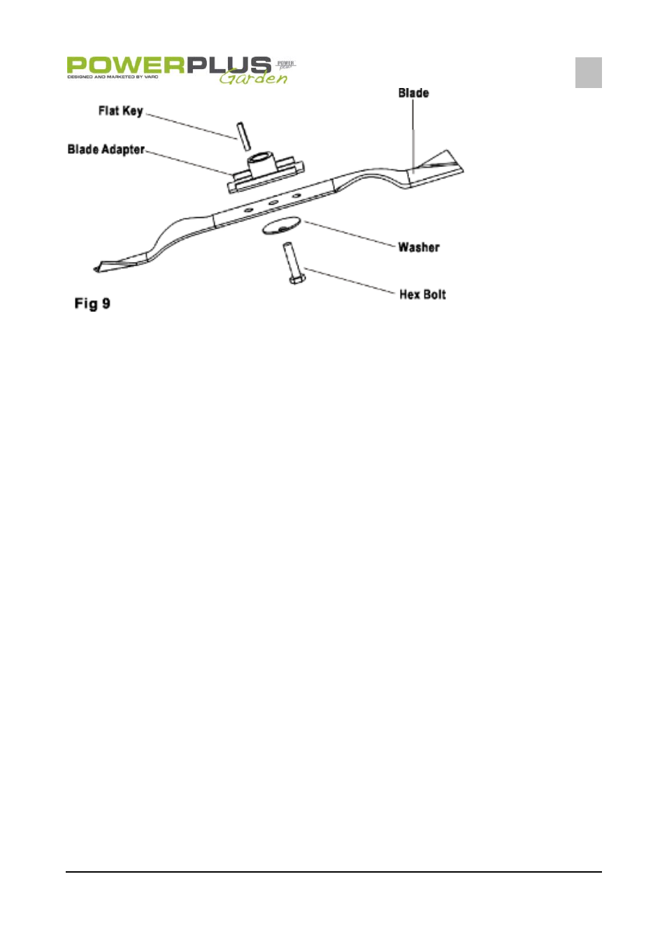 Blade mounting torque, Engine, Pow637 | Powerplus POW63753 LAWNMOWER 118CC 400MM EN User Manual | Page 14 / 18