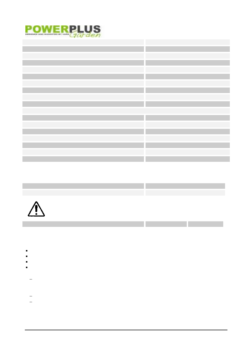 Noise, Storage instructions (off season), 12 noise | 13 storage instructions (off season) | Powerplus POW63771 LAWNMOWER 98,5CC 410MM EN User Manual | Page 14 / 16
