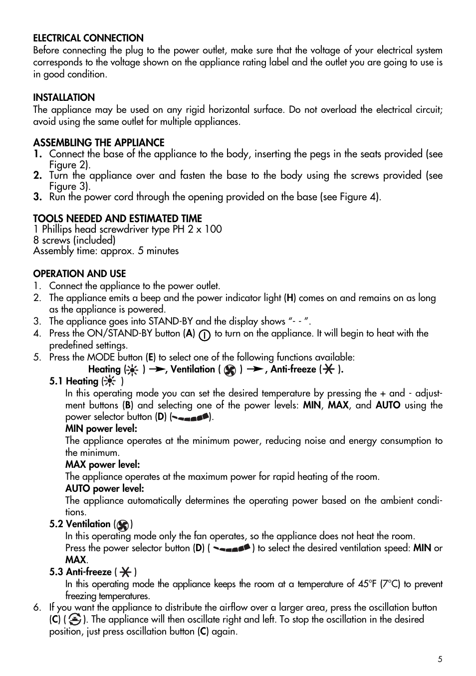 DeLonghi TCH 7590-8590 User Manual | Page 5 / 8