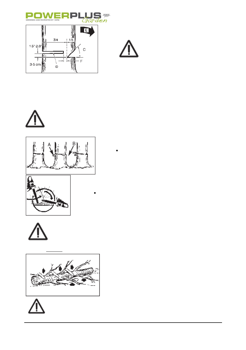 Limbing | Powerplus POW64115 CHAINSAW 37.2CC 406MM EN User Manual | Page 18 / 29