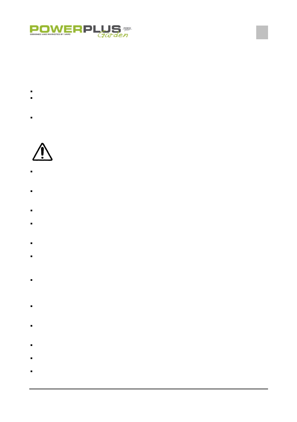 Work area, Electrical safety, Personal safety | Powerplus POW64251 CHAINSAW 2400W 400MM EN User Manual | Page 5 / 16