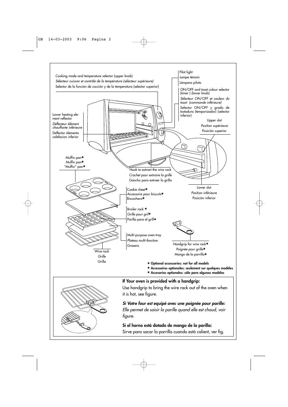 DeLonghi Toaster-Oven-Broiler User Manual | Page 3 / 10