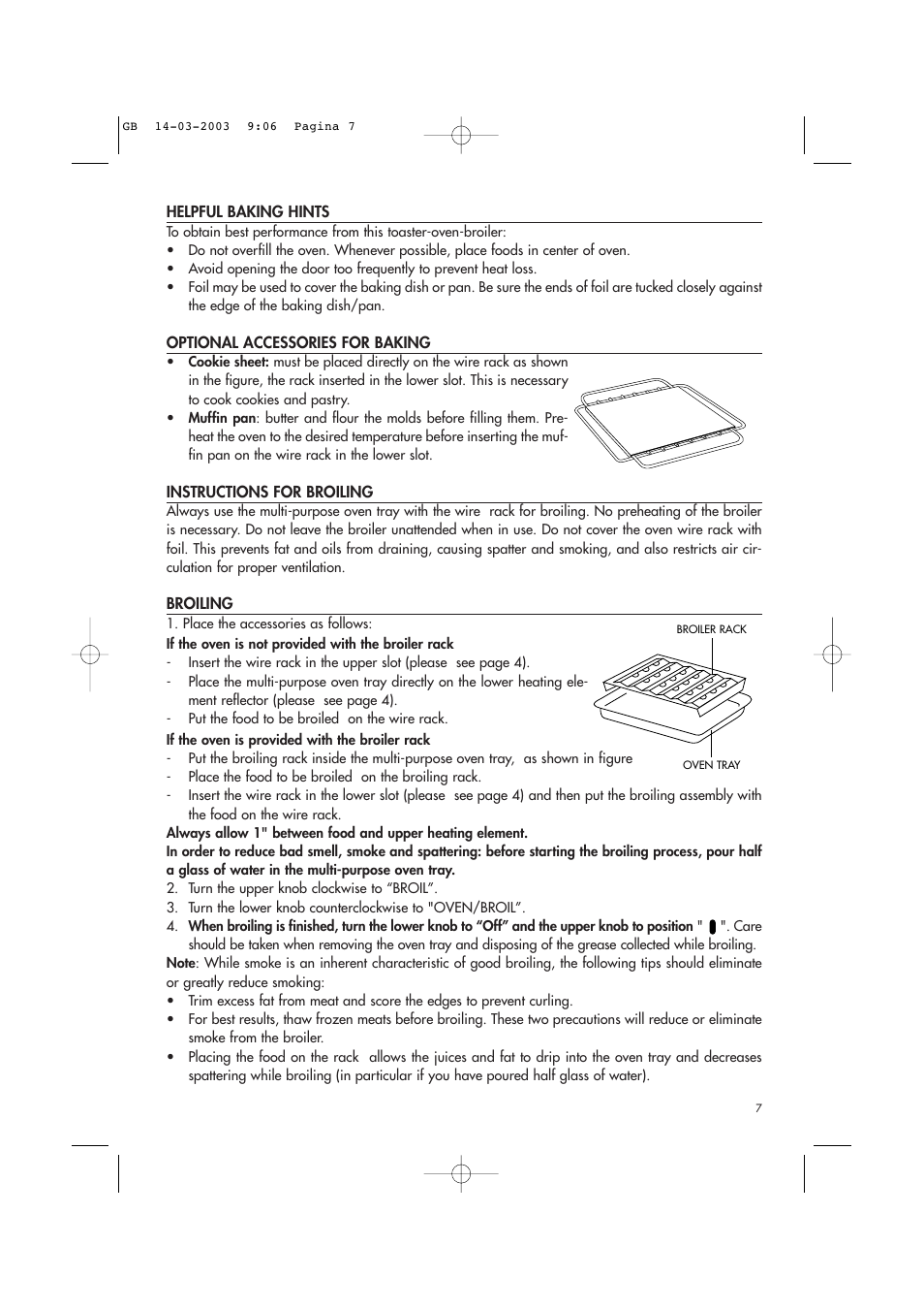 DeLonghi Toaster-Oven-Broiler User Manual | Page 7 / 10