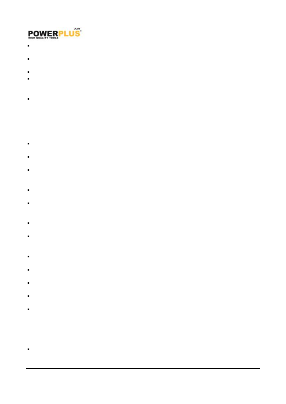 Important | Powerplus POWAIR0014 PNEUMATIC SANDBLASTING GUN EN User Manual | Page 6 / 12