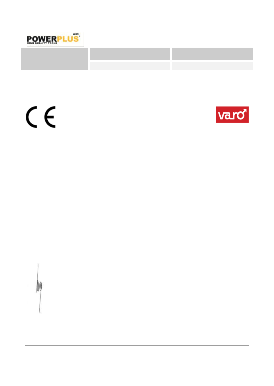 Environment, Declaration of conformity | Powerplus POWAIR0310 PNEUMATIC STAPLER/NAILER EN User Manual | Page 8 / 8