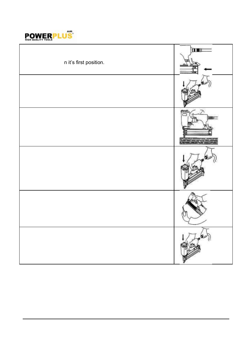 Lubrication | Powerplus POWAIR0340 PNEUMATIC NAILER EN User Manual | Page 4 / 8